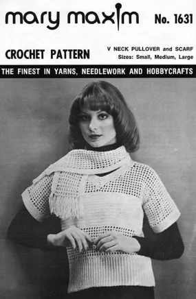 V Neck Pullover and Scarf Pattern