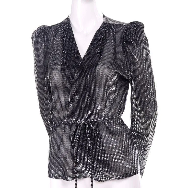 1970s Silver Metallic Lurex Jumpsuit & Jacket