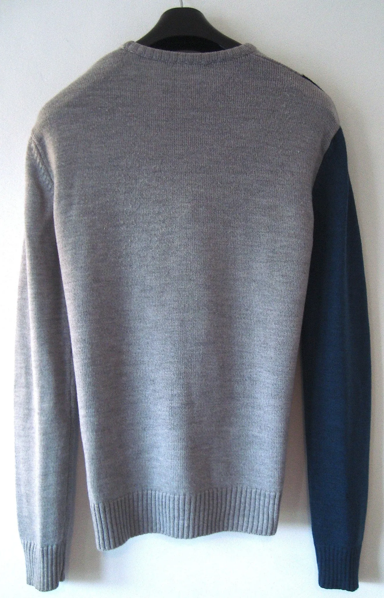 2000 Merino Wool Sweater with Asymmetric Geometrical Pattern