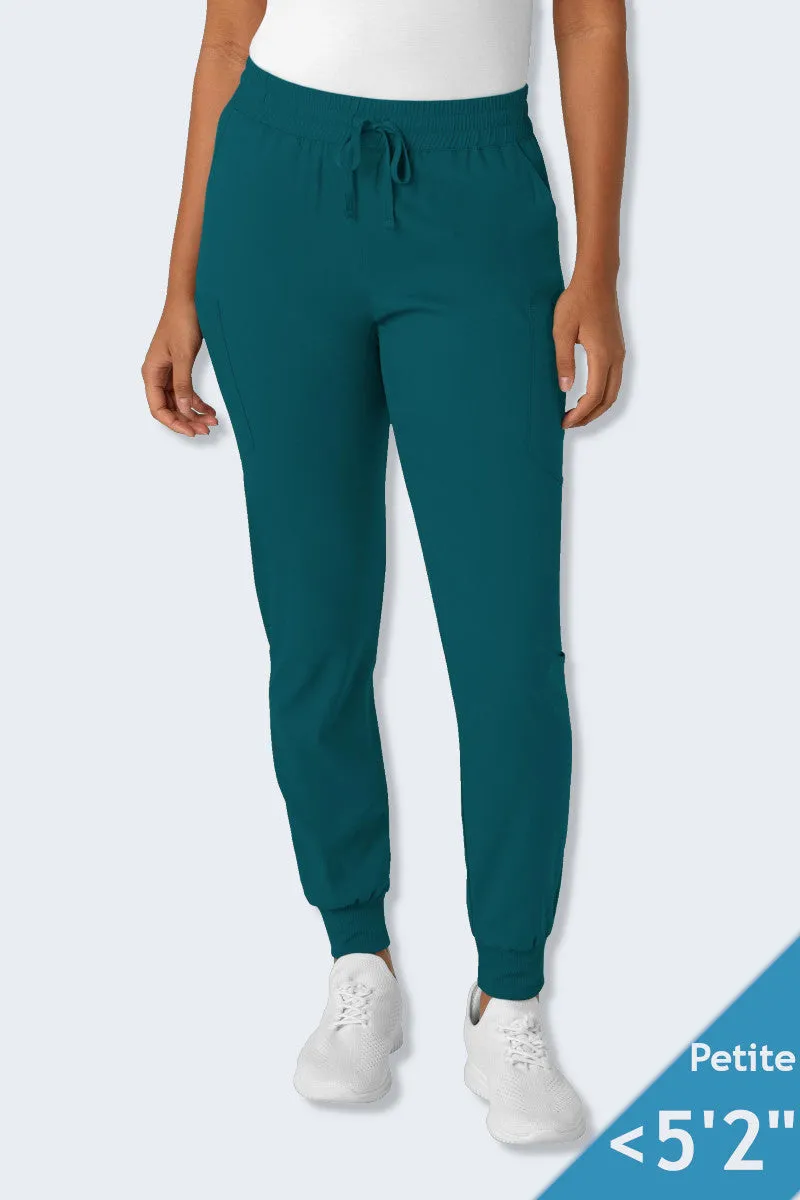 5151P LaserClinics WonderWink Boundless Women's Petite Jogger Scrub Pant Caribbean