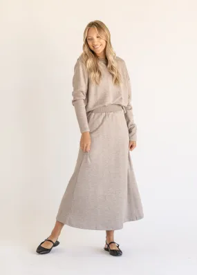 A-line Maxi Knit Skirt   Sweater Set