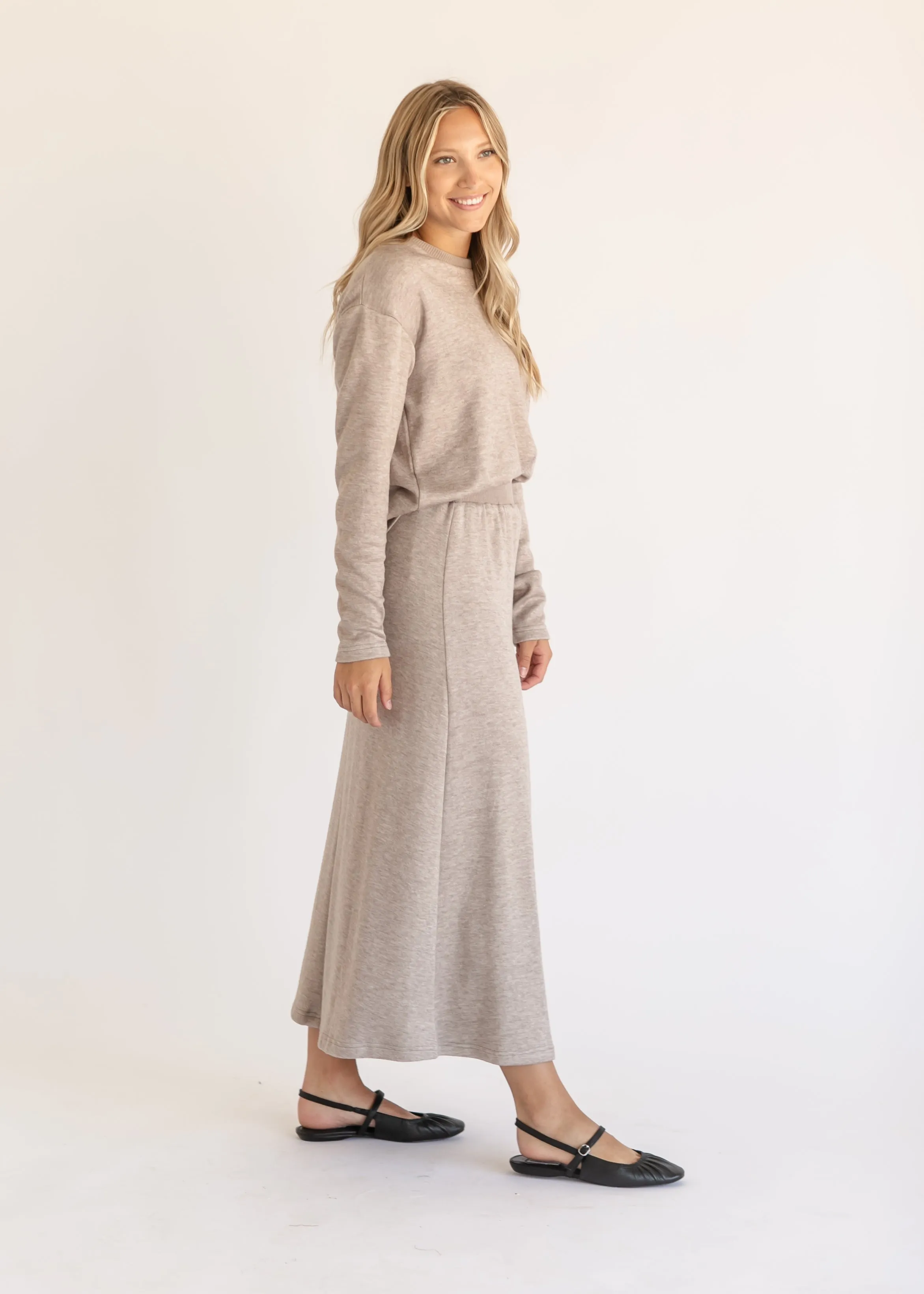 A-line Maxi Knit Skirt   Sweater Set