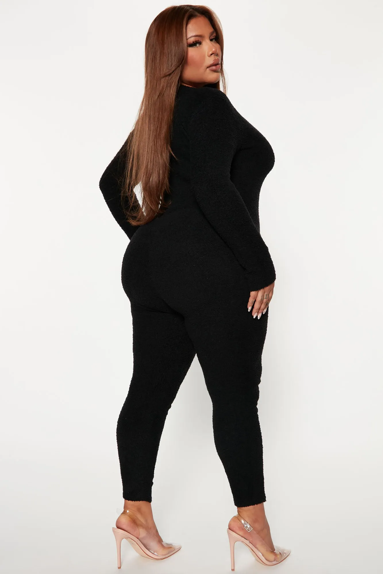 All Types Of Cozy Sweater Jumpsuit - Black