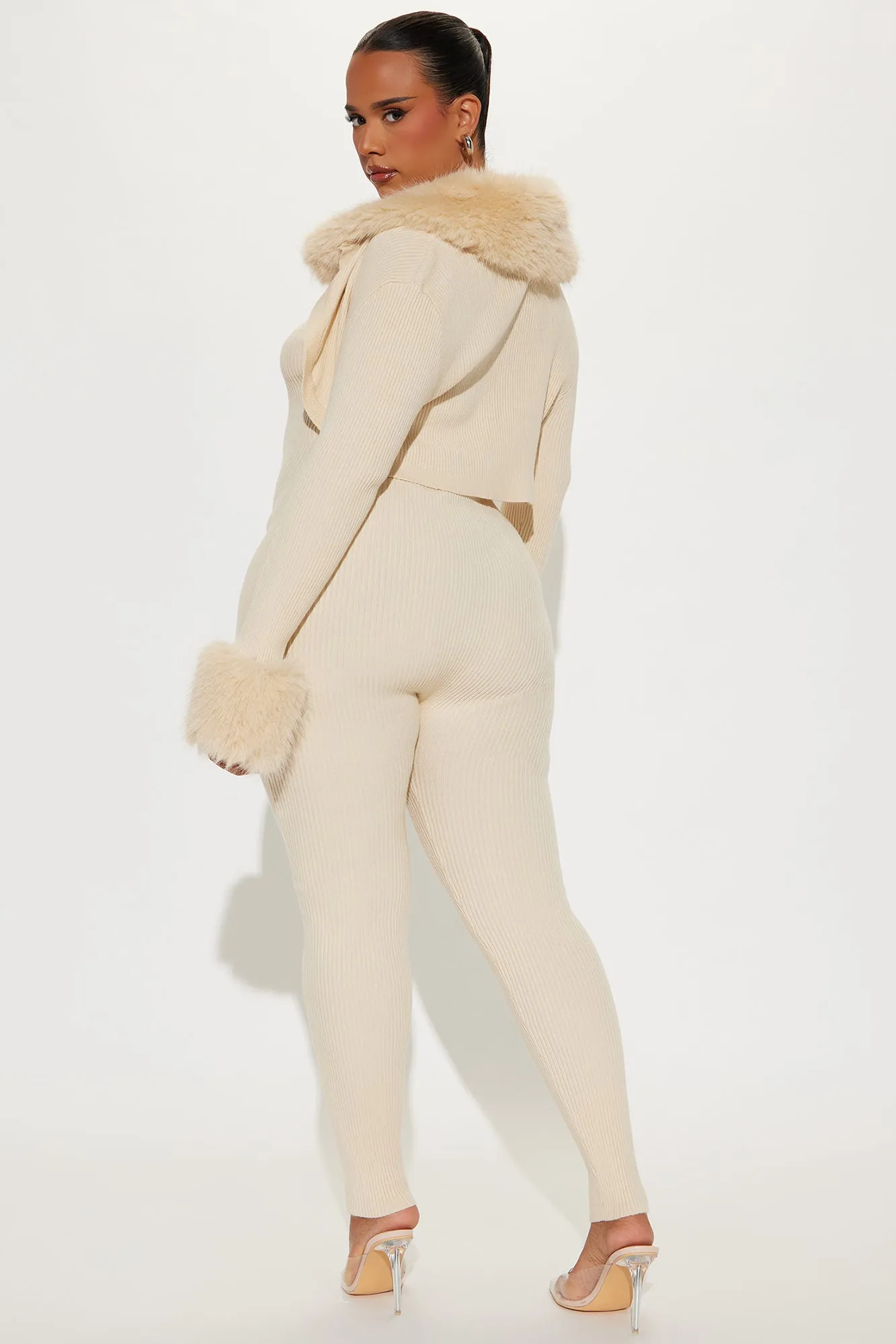 All Yours Sweater 2 Piece Jumpsuit Set - Cream