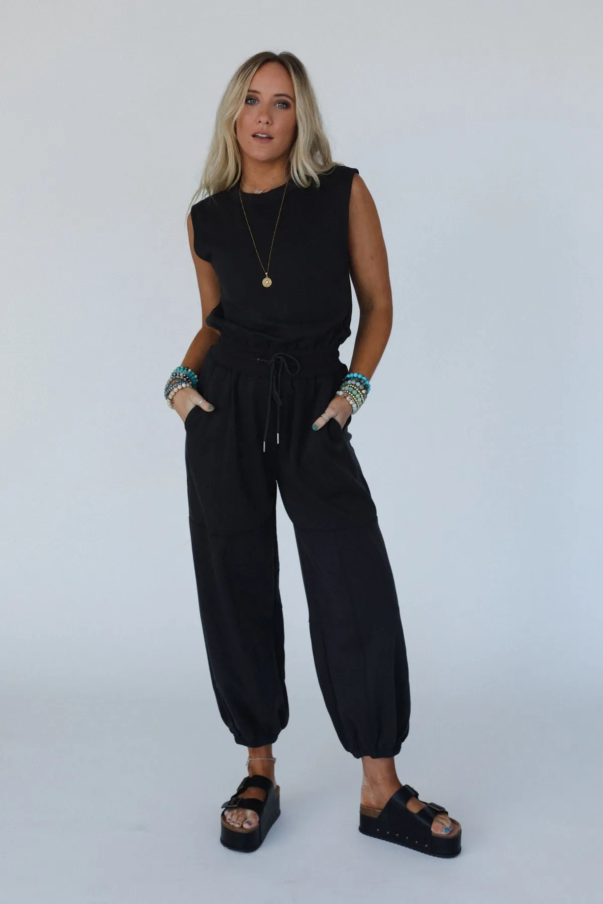 Aloe Sleeveless Jumpsuit - Ash