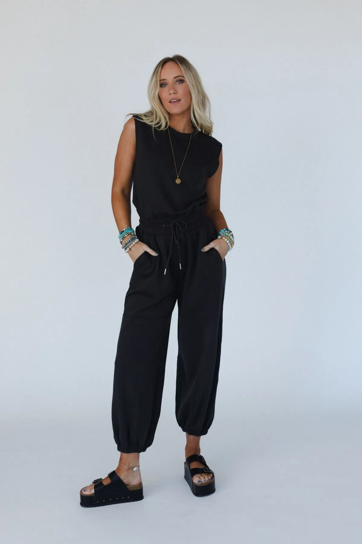 Aloe Sleeveless Jumpsuit - Ash