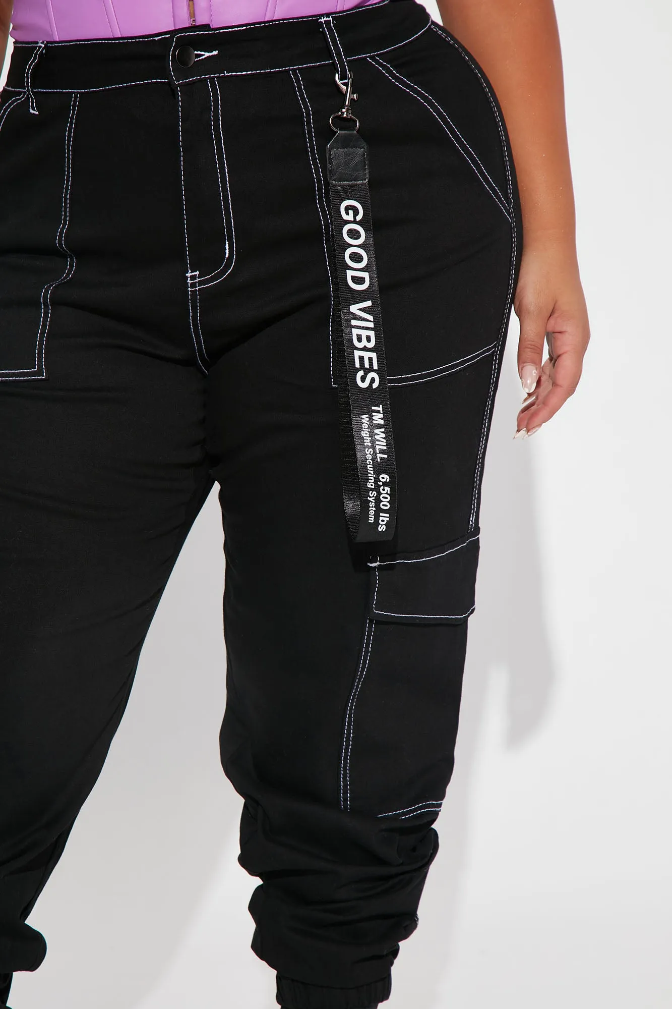 Always Good Vibes Cargo Pants 30 - Black