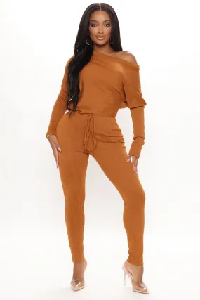 Another Lounge Sweater Jumpsuit - Camel