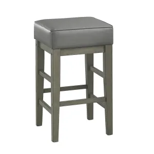 Antique Gray Solid Wood Counter Height Stool - Set of 2