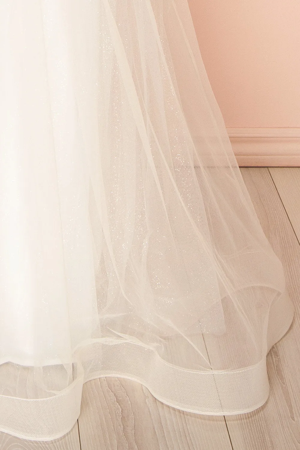 Augusta | Tulle Gown w/ Lace Flowers