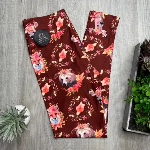 Autumn Animals Soft Leggings