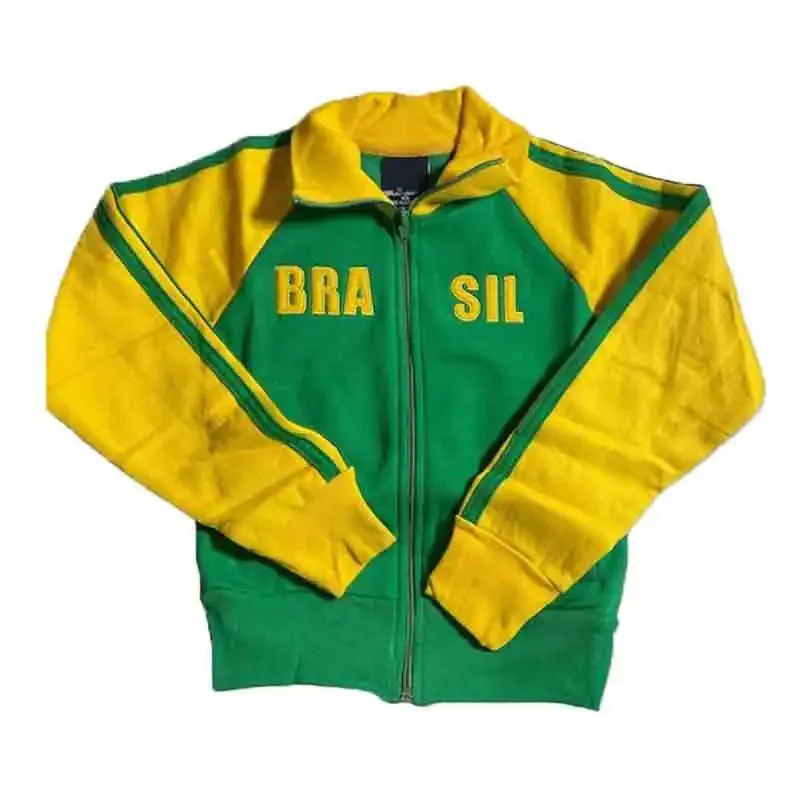 Back To School Joskaa Y2K Aesthetic Brazilian Green Oversized Sweatshirt 2024 Men Women Letter Embroidery Zipper Hoodie Vintage Gothic Jacket Men Coat