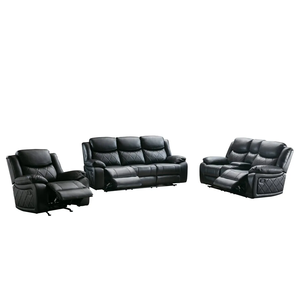 Bartholomew Black Rocker Recliner