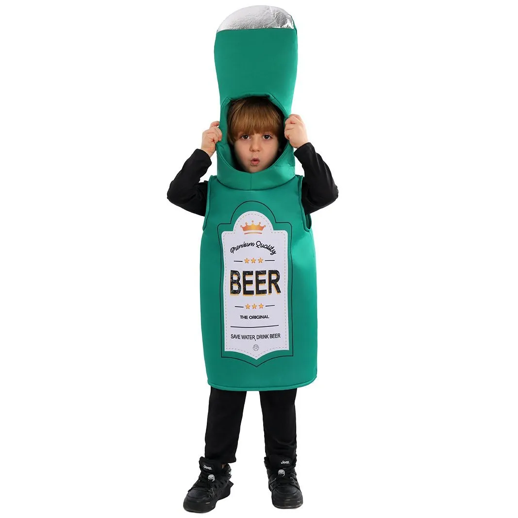 Beer Wine red Bottle Cosplay Costume Children's Day and School Festival Performance Outfit