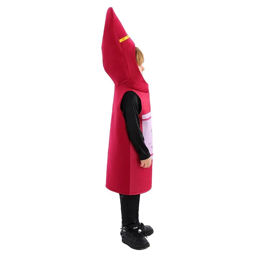 Beer Wine red Bottle Cosplay Costume Children's Day and School Festival Performance Outfit