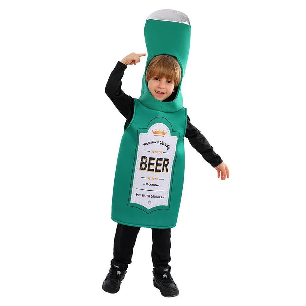 Beer Wine red Bottle Cosplay Costume Children's Day and School Festival Performance Outfit