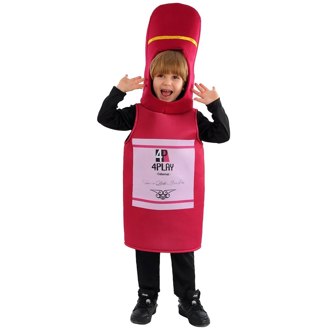 Beer Wine red Bottle Cosplay Costume Children's Day and School Festival Performance Outfit