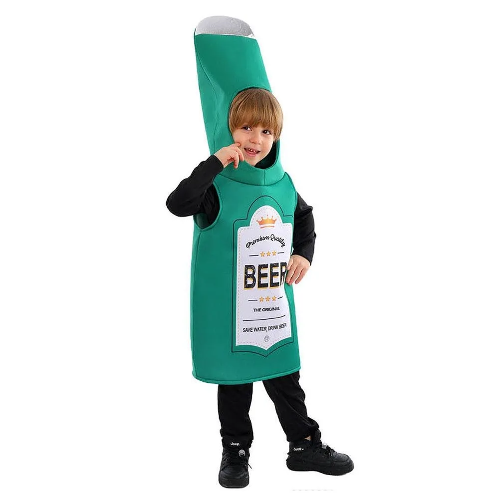 Beer Wine red Bottle Cosplay Costume Children's Day and School Festival Performance Outfit