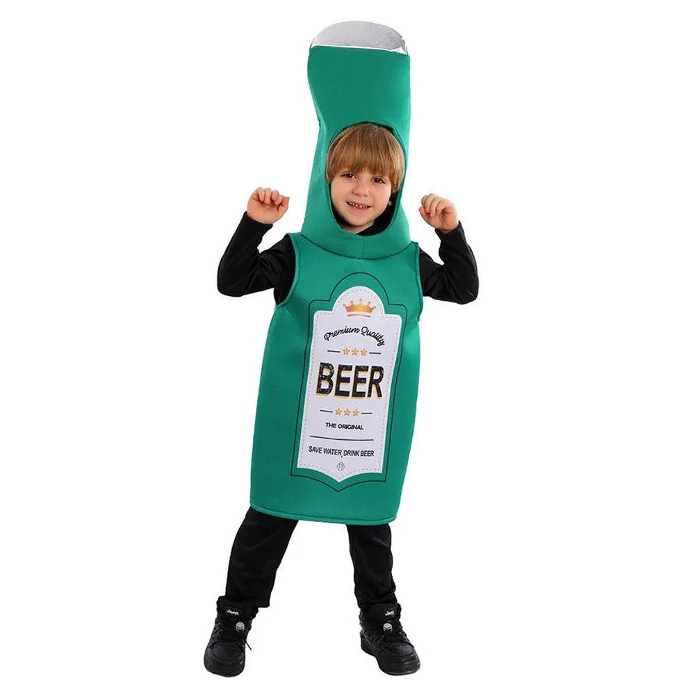 Beer Wine red Bottle Cosplay Costume Children's Day and School Festival Performance Outfit