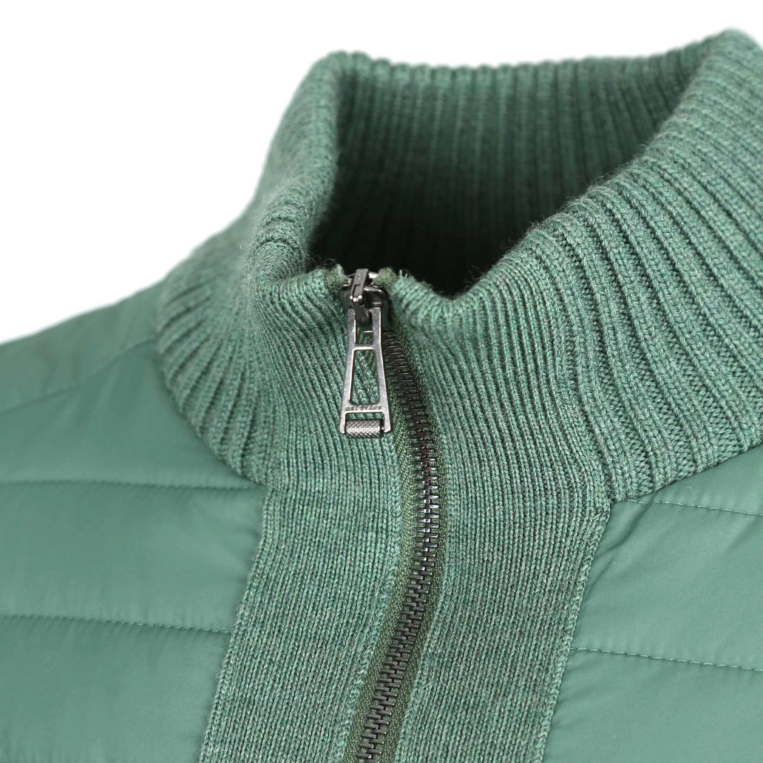 Belstaff Kingston Full Zip Knitwear in Atlas Green