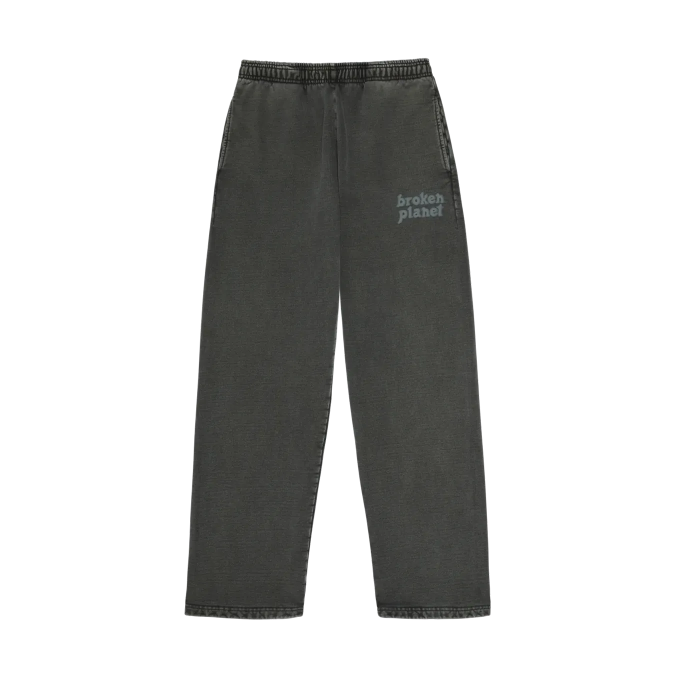 Broken Planet Basics Straight Leg Sweatpants - Washed Soot Black