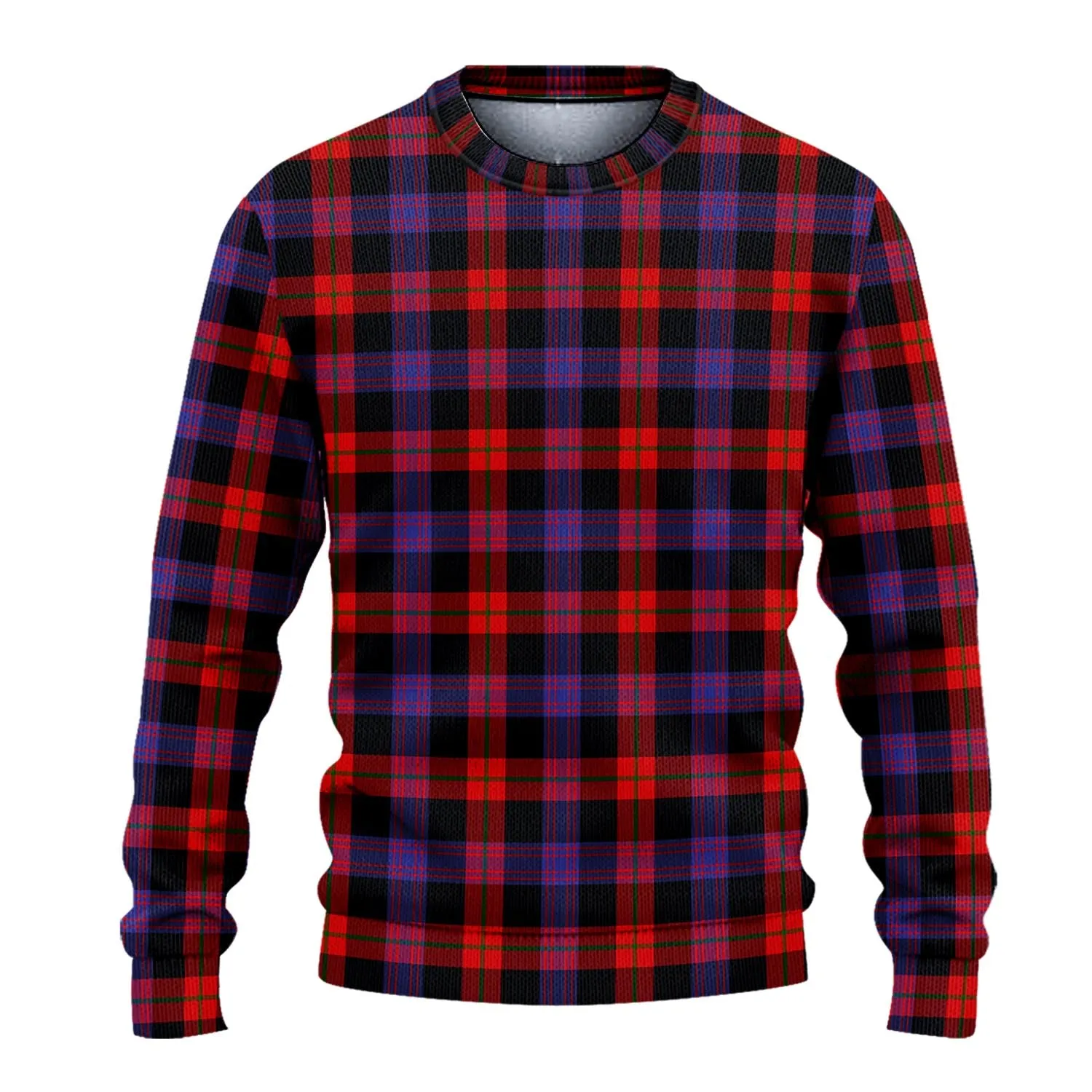 Broun Modern Tartan Ugly Sweater