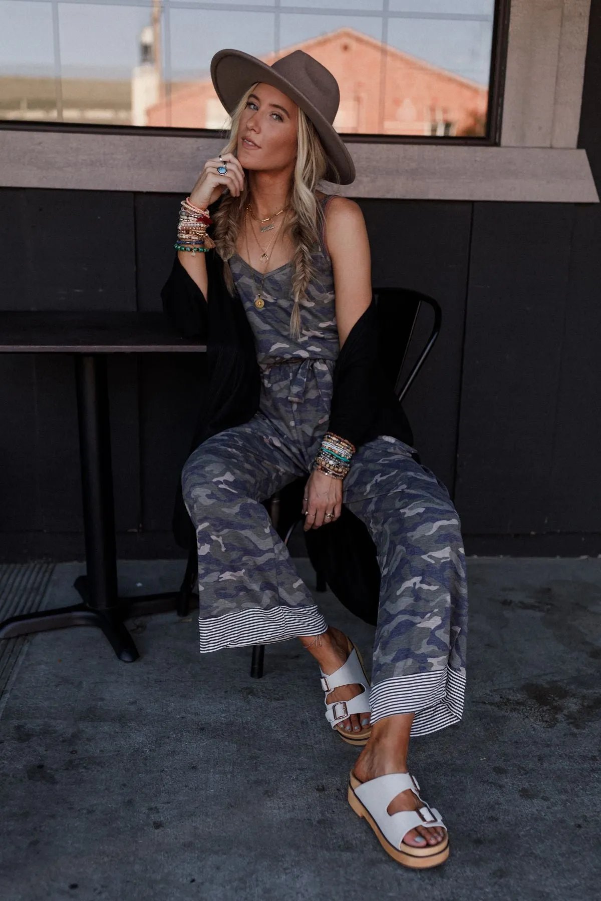 Cadet Camo Print Jumpsuit - Olive Camo