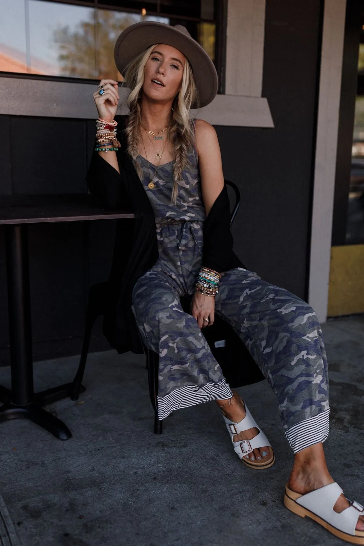 Cadet Camo Print Jumpsuit - Olive Camo