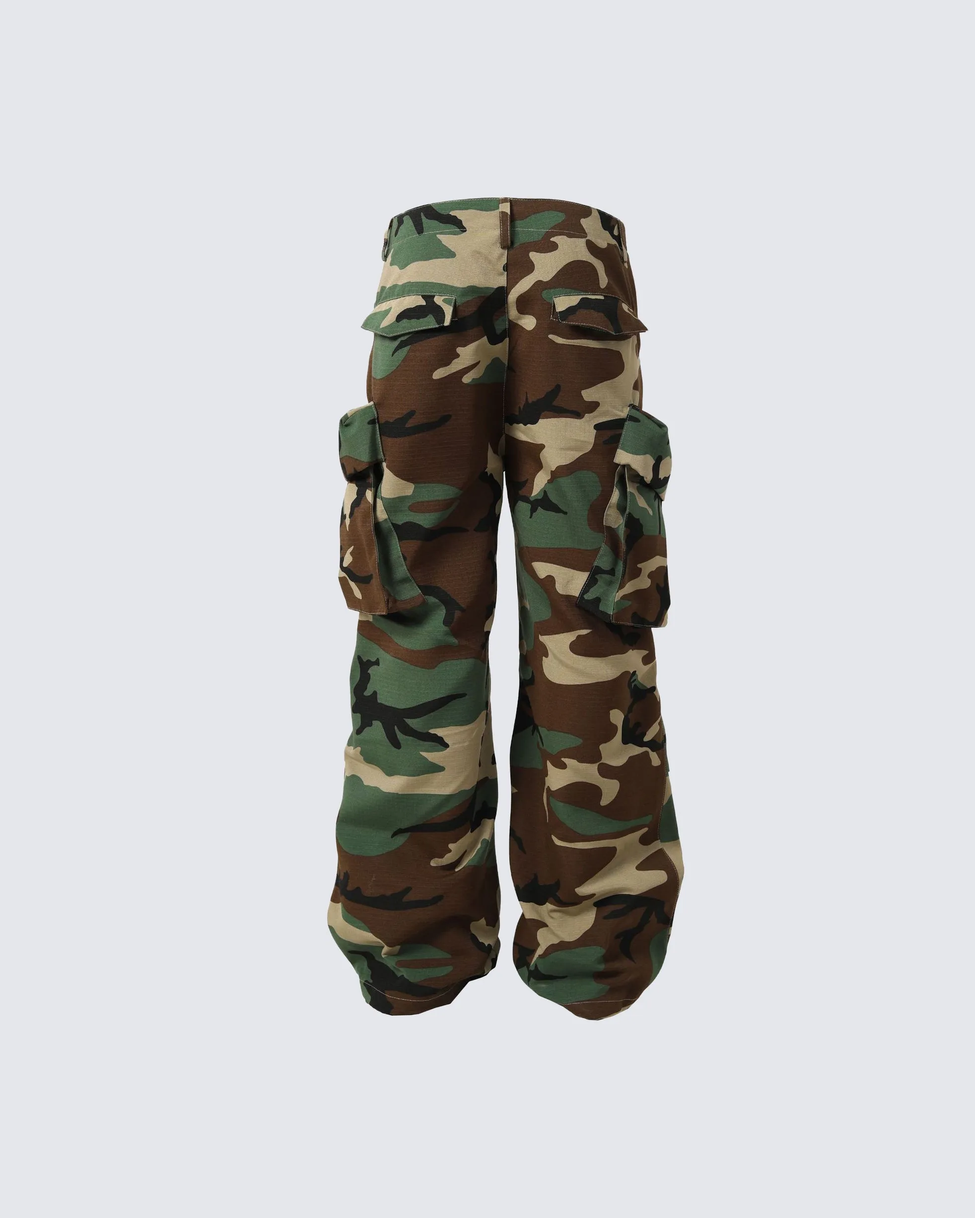 Camo Cargo Pants - Military Green