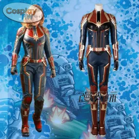 Captain Marvel Cosplay Costume / Ms. Carol Danvers Movie Costume