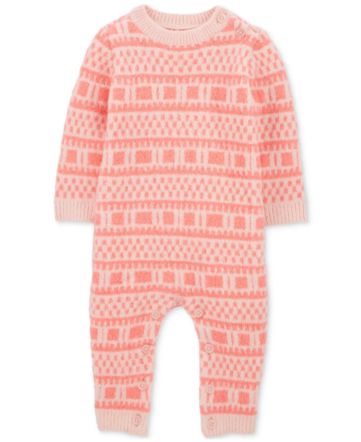 Carter's Baby Girls Sweater-Knit Jumpsuit - Pink