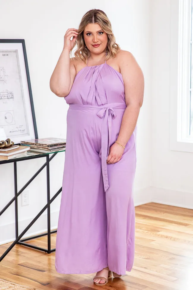 Cater To You Lavender Halter Jumpsuit FINAL SALE