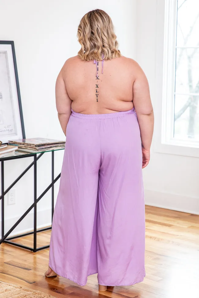 Cater To You Lavender Halter Jumpsuit FINAL SALE