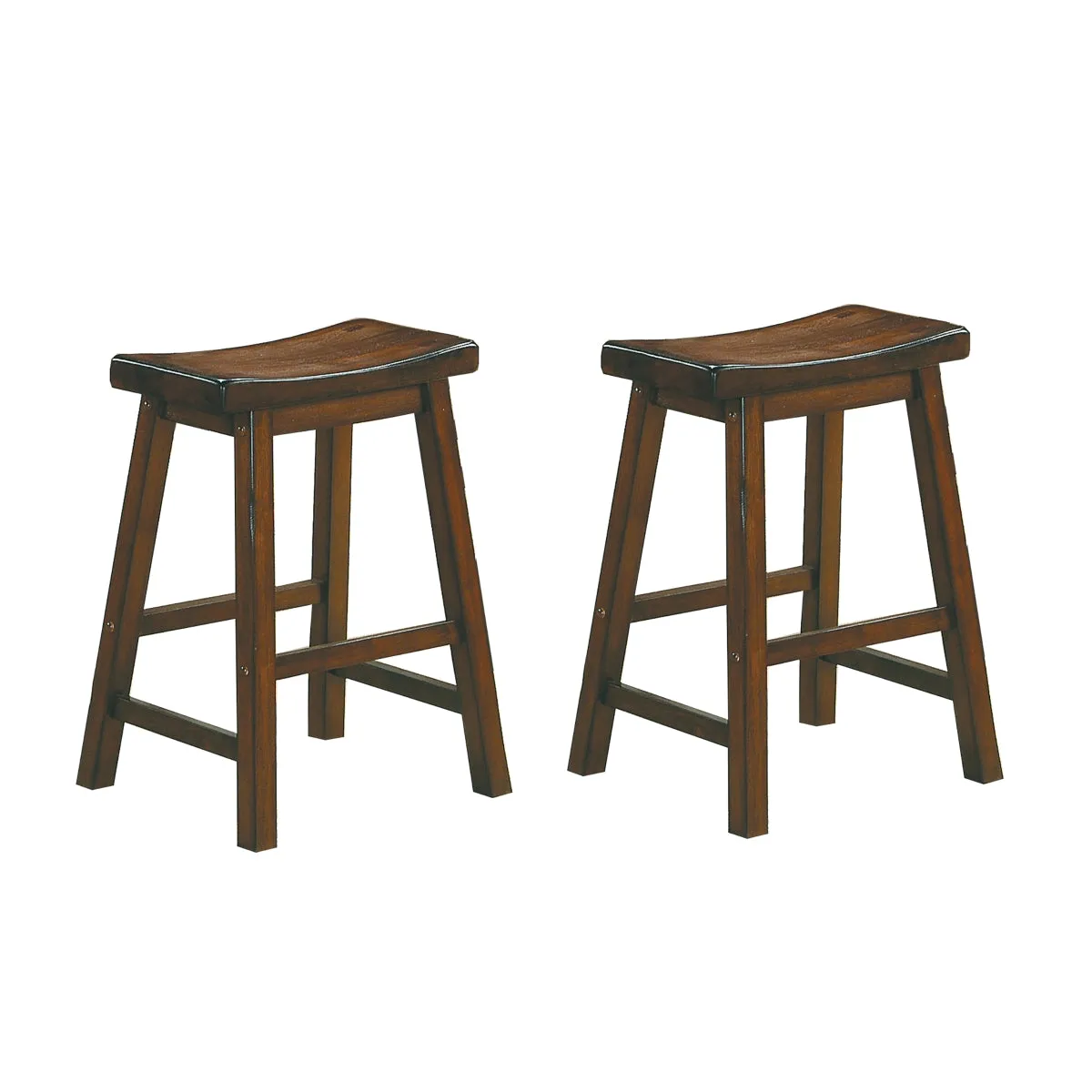 Cherry Finish Counter Height Stool - Solid Wood - Set of 2