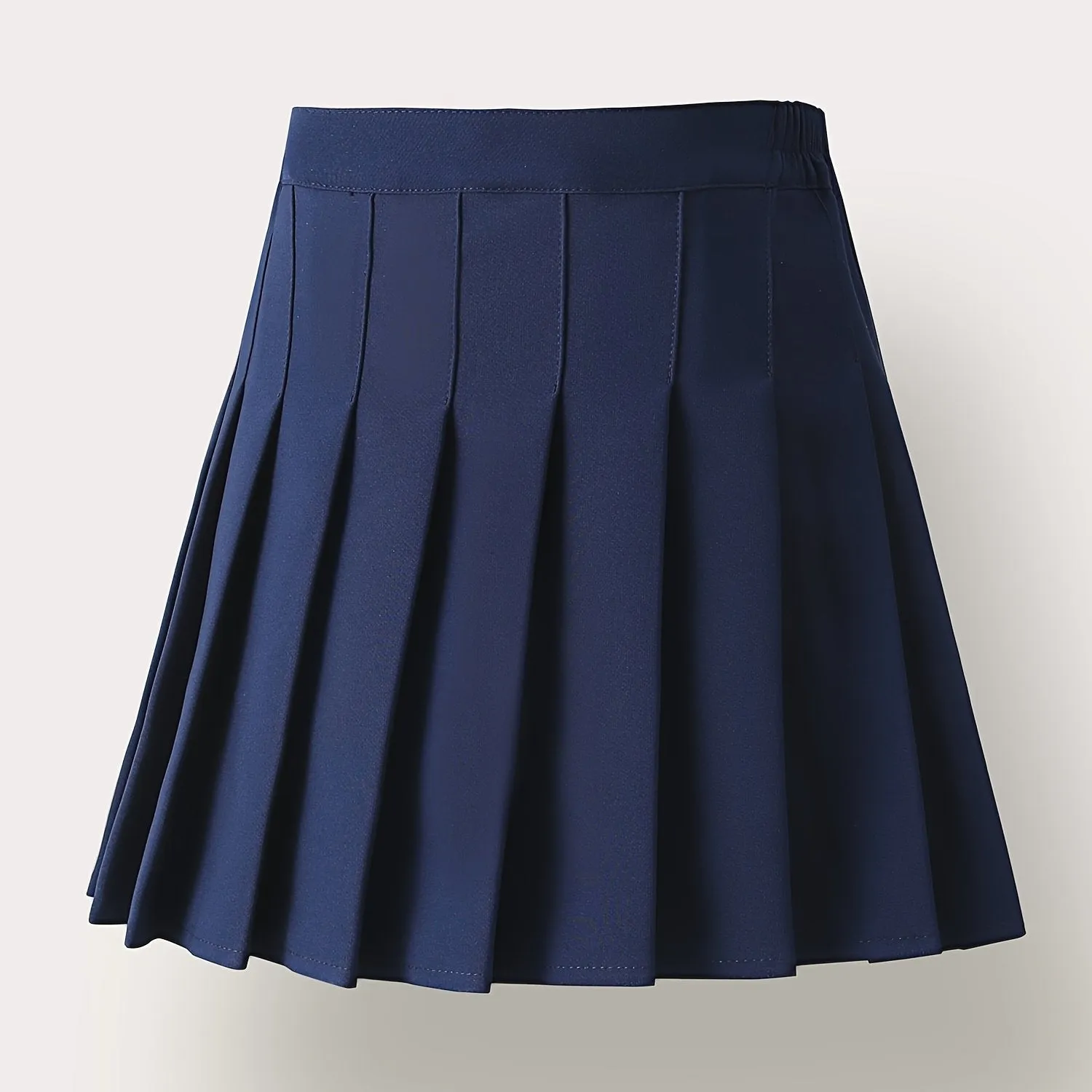 Chic Girls Black Pleated Mini Skirt with Integrated Safety Shorts - Summer School Uniform Essential for Parties