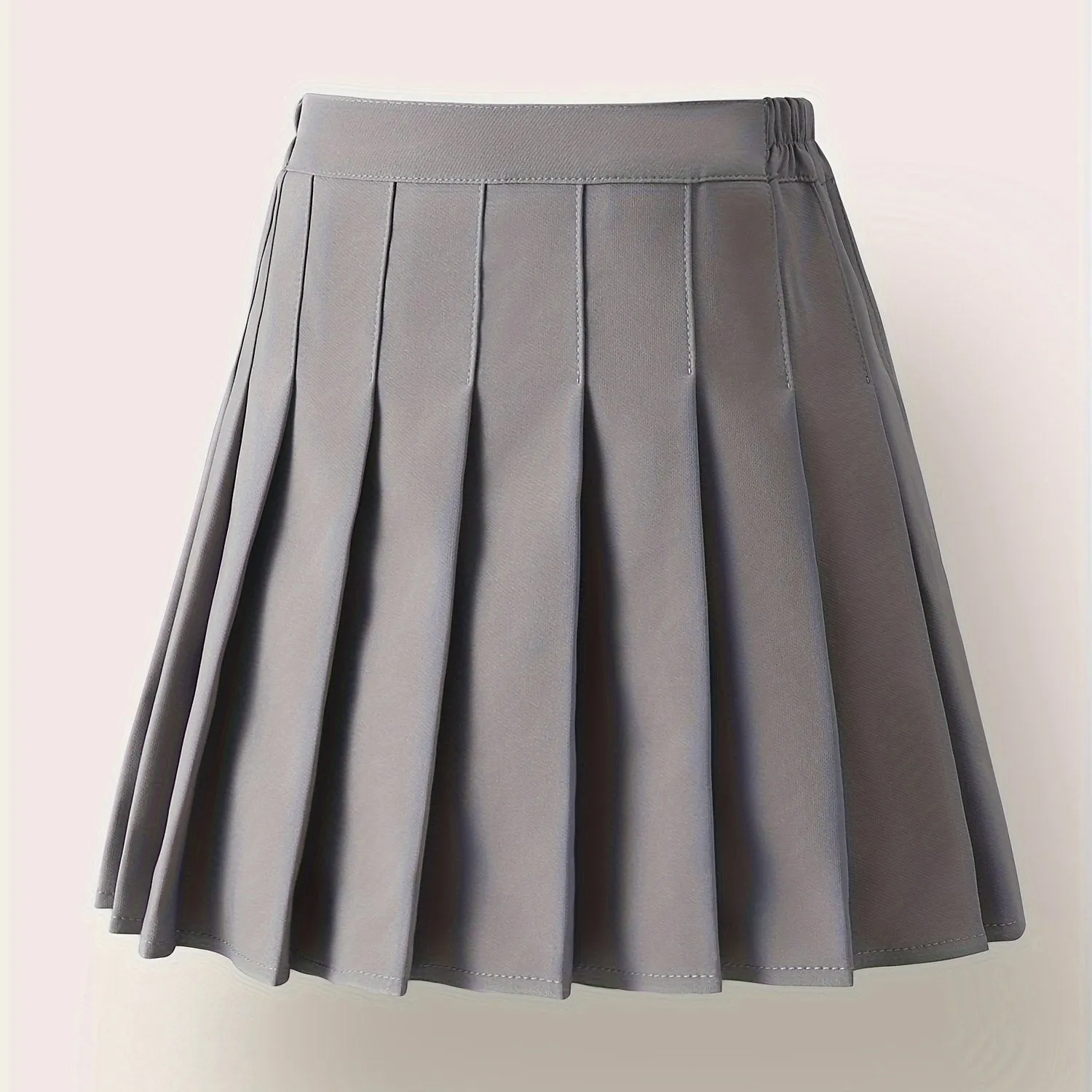 Chic Girls Black Pleated Mini Skirt with Integrated Safety Shorts - Summer School Uniform Essential for Parties