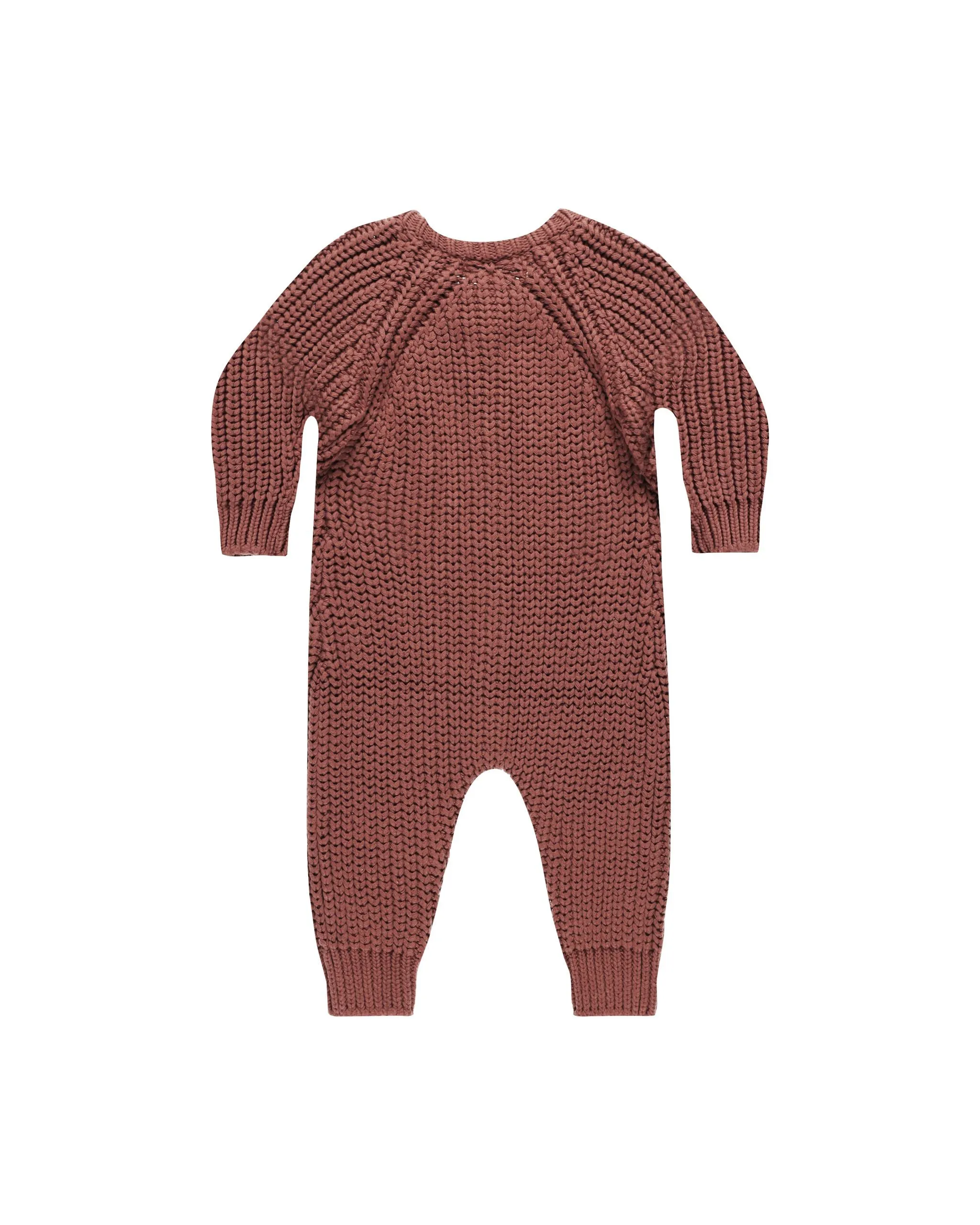 Chunky Knit Jumpsuit | Cranberry