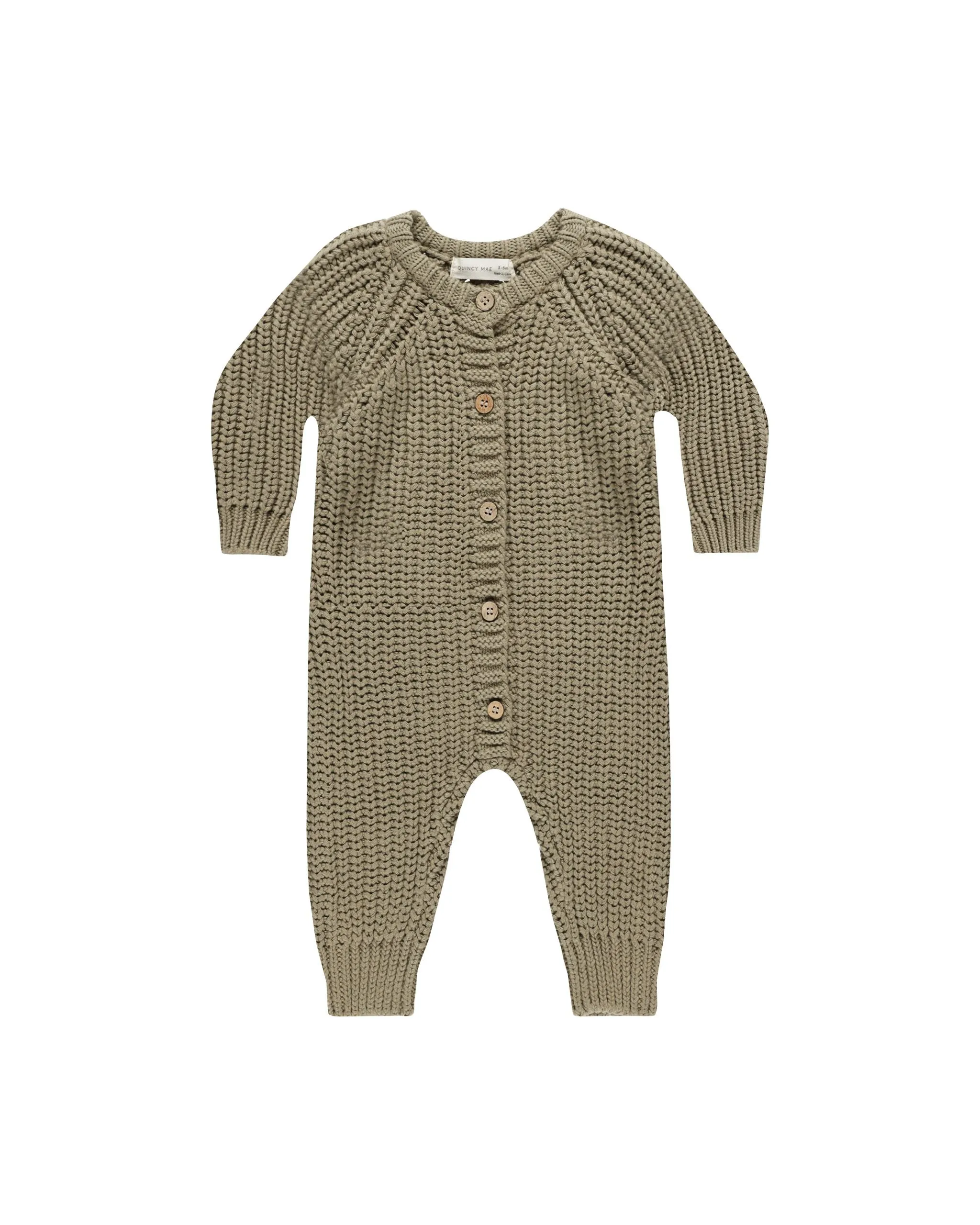 Chunky Knit Jumpsuit | Olive