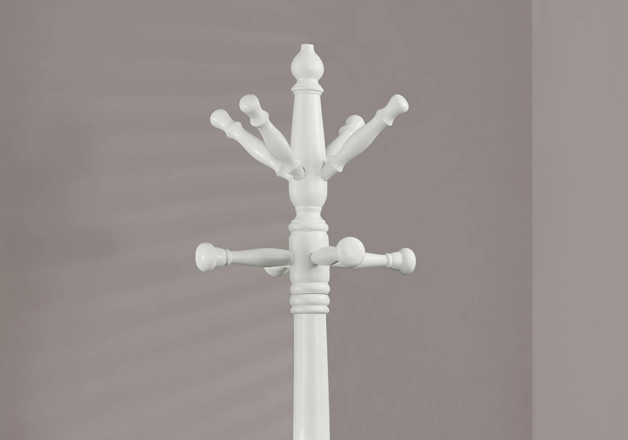 Coat Rack - 73"H / Antique White Wood Traditional Style