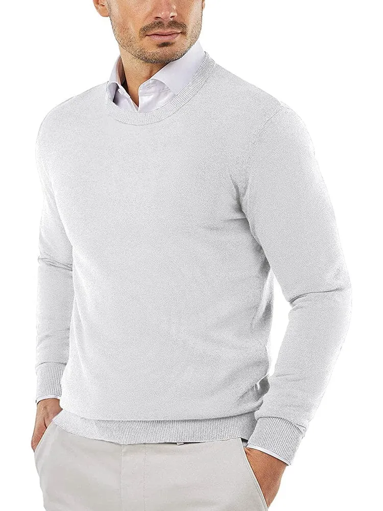 Crew Neck Slim Fit Pullover Knitted Sweater (US Only)