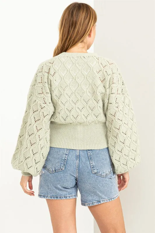 Days Together Pointelle Sweater Cardigan