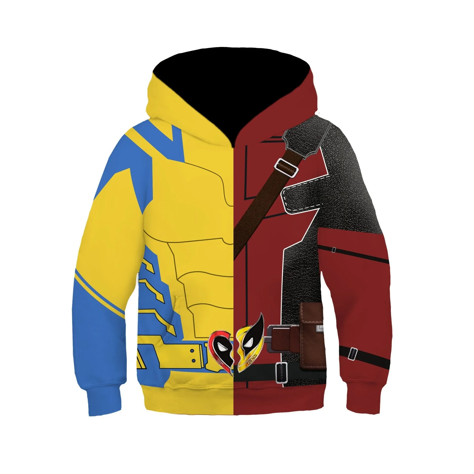 Deadpool and Wolverine Children 3D cartoon Sweater Jumpsuit cosplay