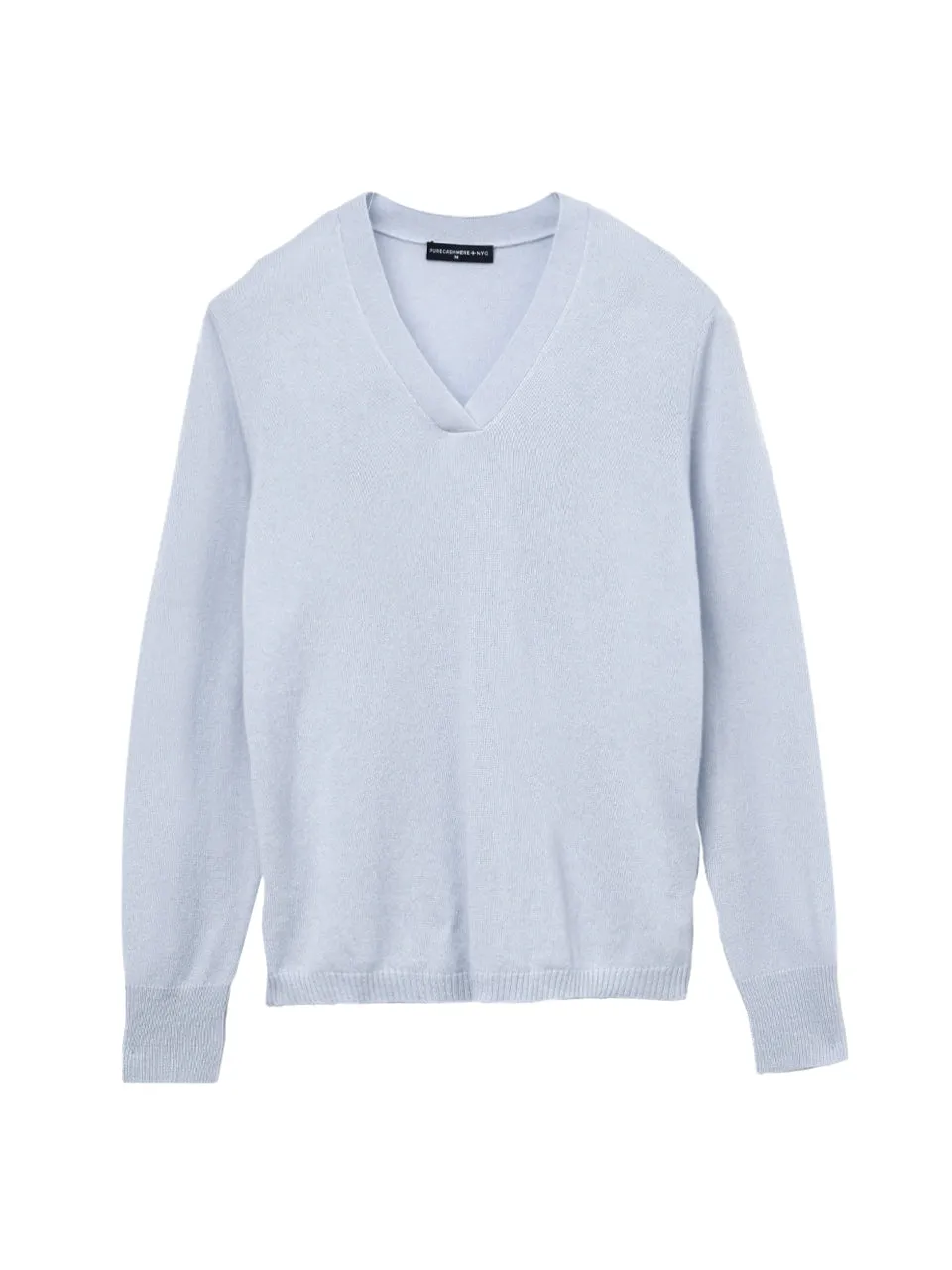 Deep V Neck Sweater_Baby Blue