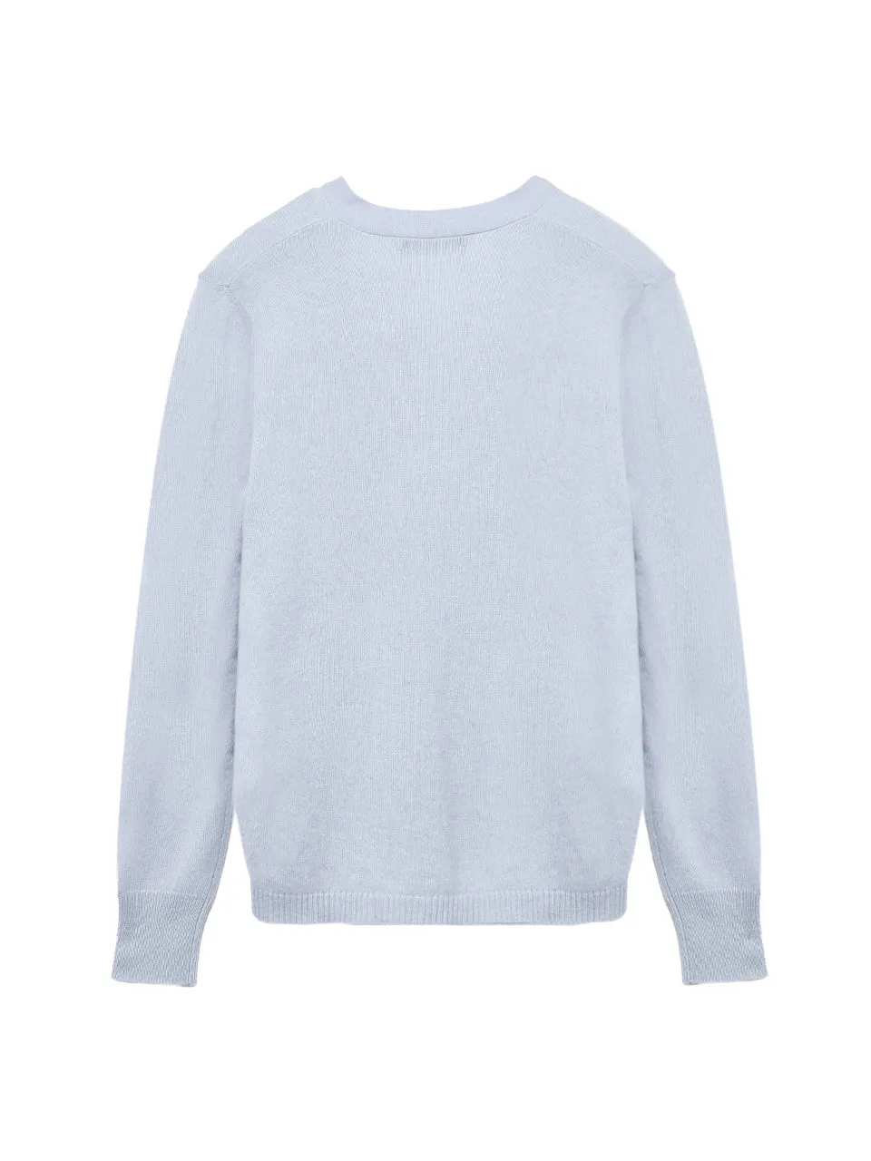 Deep V Neck Sweater_Baby Blue