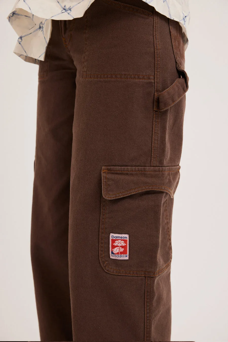 Dion Workwear Wide Cargo Jean - Choc