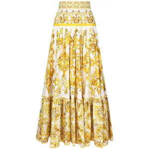 Dolce & Gabbana cotton poplin Skirts Yellow