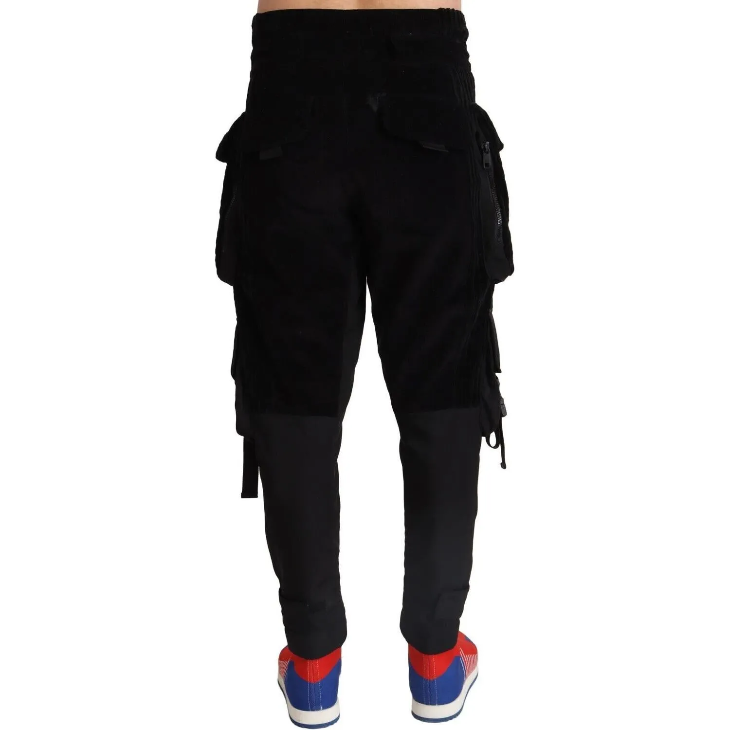 Dolce & Gabbana Elegant Black Cargo Corduroy Pants