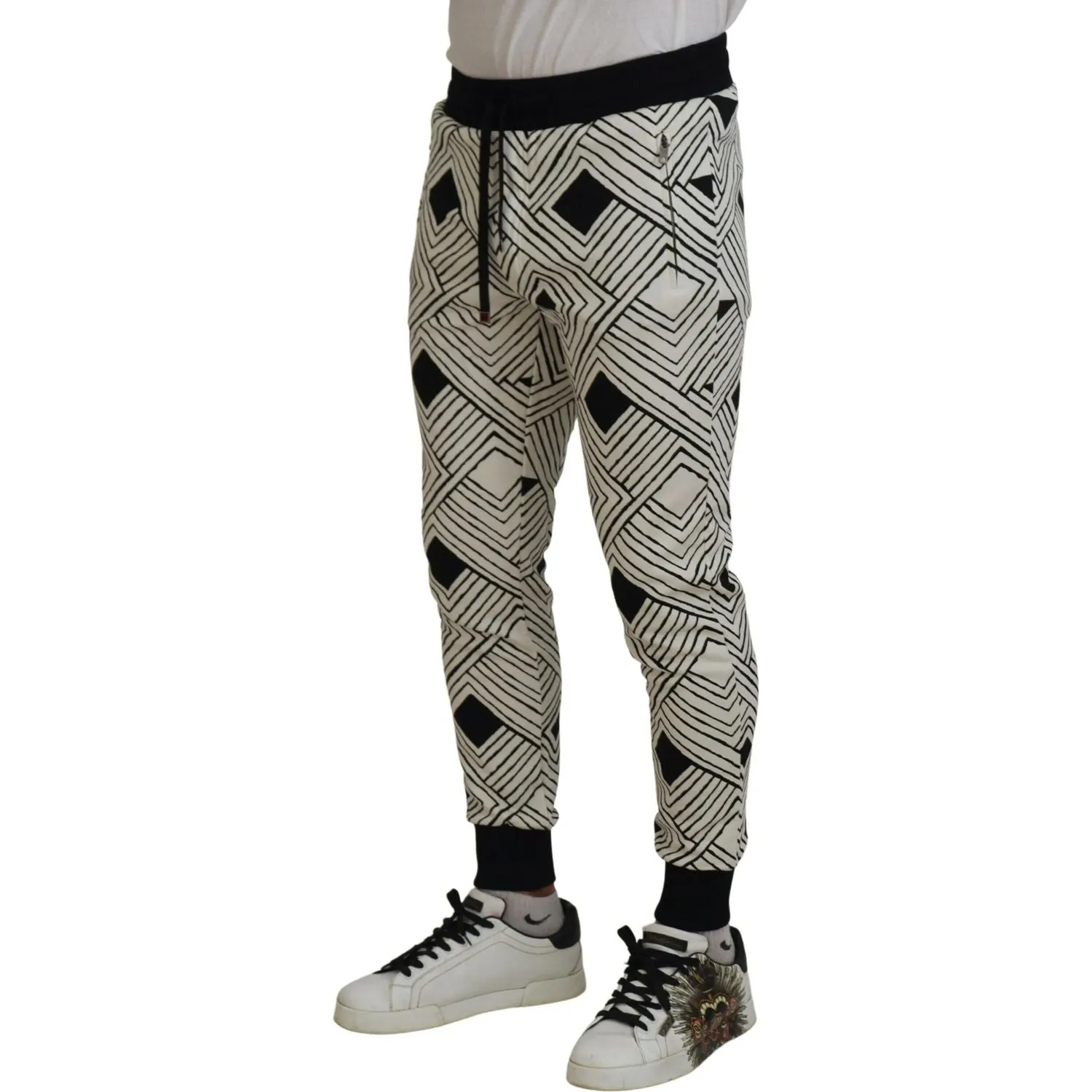 Dolce & Gabbana Elegant Monochrome Sport Sweatpants