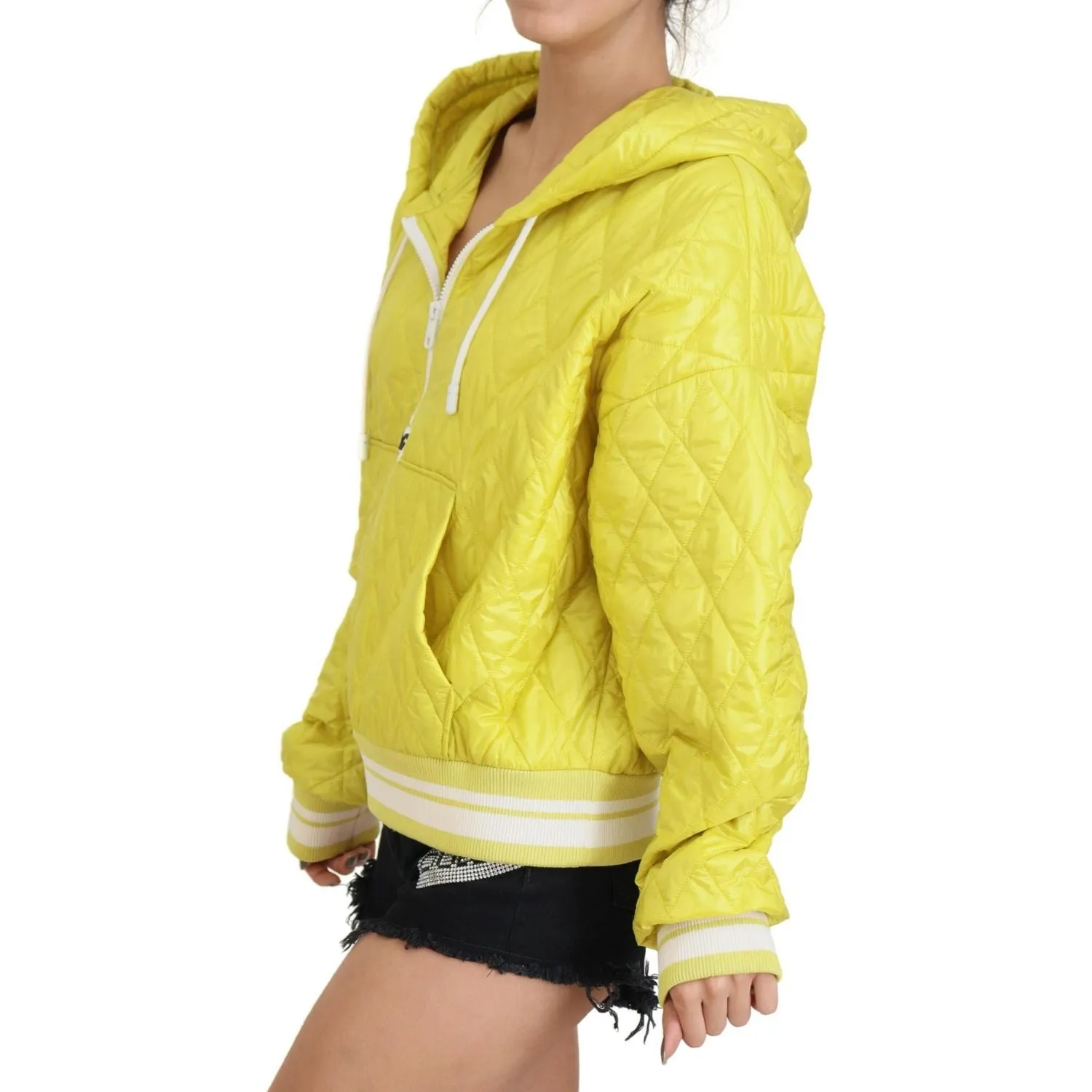 Dolce & Gabbana Elegant Yellow Hooded Jacket