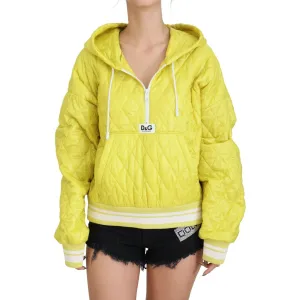 Dolce & Gabbana Elegant Yellow Hooded Jacket